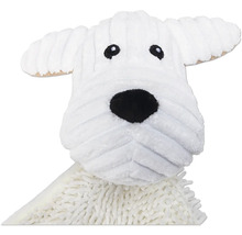 Chien en peluche blanc