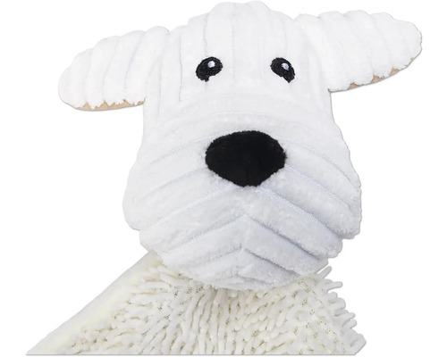 Chien en peluche blanc
