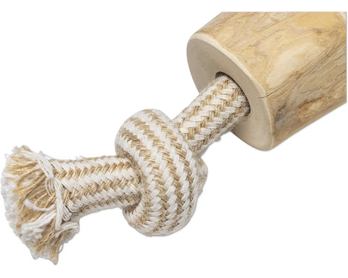 Jouet pour chien en corde et bois