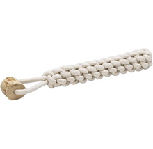 Jouet pour chien en corde de coton avec partie en bois