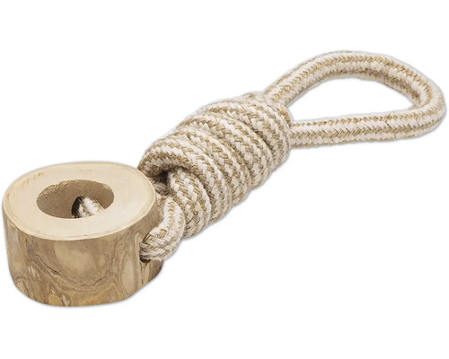Jouet pour chien en bois et corde
