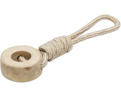 Jouet pour chiens beeztees bois de café Dirk M avec boucle en coton ; bois env. 31 x 8 x 8 cm Jouet pour chien en bois avec boucle de corde