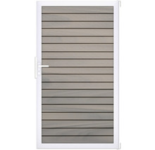 Porte avec lamelles horizontales