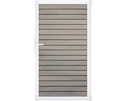Porte avec lamelles horizontales