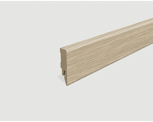 Sockelleiste foliert Eiche hell L627 2400 x 58 x 14 mm
