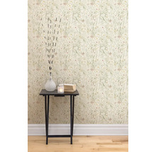 Papier peint intissé A74501 Free Flower crème vert
