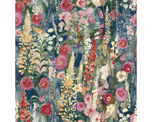 Papier peint intissé A74602 Delphinium Forest bleu Papier peint à fleurs avec motif floral