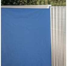 Vue détaillée d''un brise-vue avec revêtement en tissu et profilé en aluminium