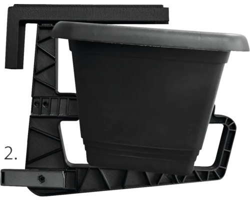 Balkonkasten mit Halterung für Geländer