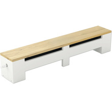 Licon Heat Bankkonvektor Heizkörper KORALINE LDE H 300 x L 1600 x T 265 mm weiß mit Holzplatte Eiche