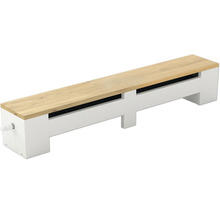 Licon Heat Bankkonvektor Heizkörper KORALINE LDE H 450 x L 1800 x T 315 mm weiß mit Holzplatte Eiche