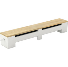 Licon Heat Bankkonvektor Heizkörper KORALINE LDE H 450 x L 2000 x T 315 mm weiß mit Holzplatte Eiche