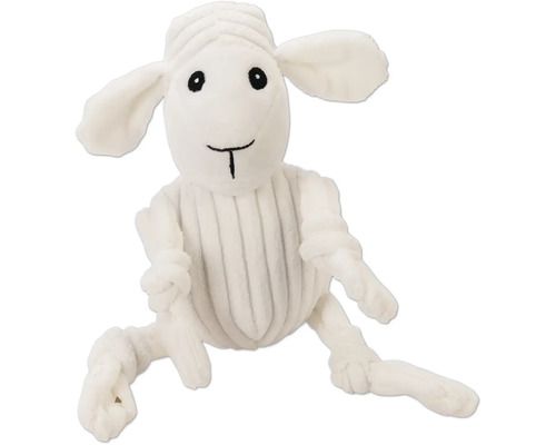 Jouet pour chiens beeztees Eco mouton Sheepi blanc tissu env. 30 x 11 x 9,5 cm Peluche douce agneau
