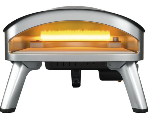 Four à pizza en acier inoxydable avec plaque de pierre et brûleur à gaz