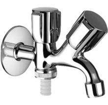 Robinet métallique à deux poignées