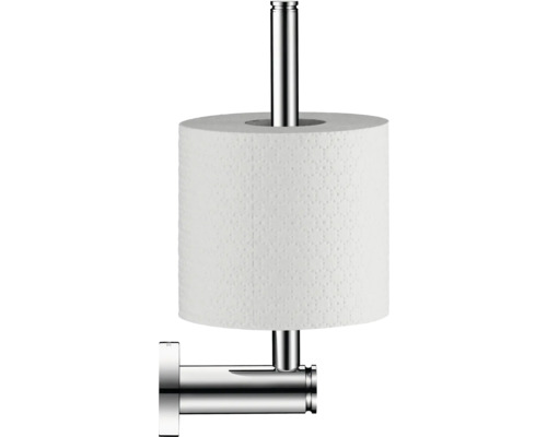 Toilettenpapierhalter aus Chrom mit einer Rolle Toilettenpapier