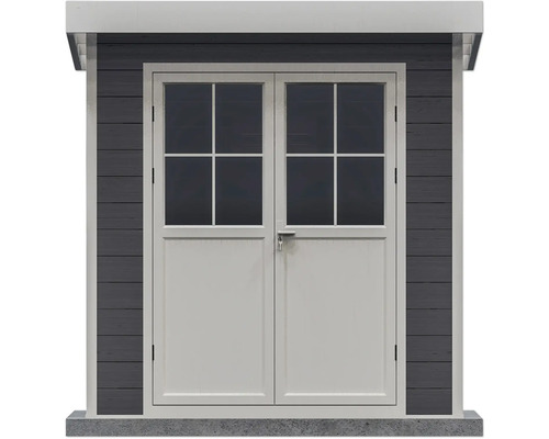 Double porte avec fenêtres pour abri de jardin