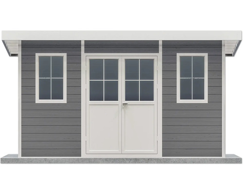 Abri de jardin avec double porte et fenêtres