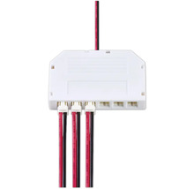 Distributeur LED blanc avec plusieurs câbles