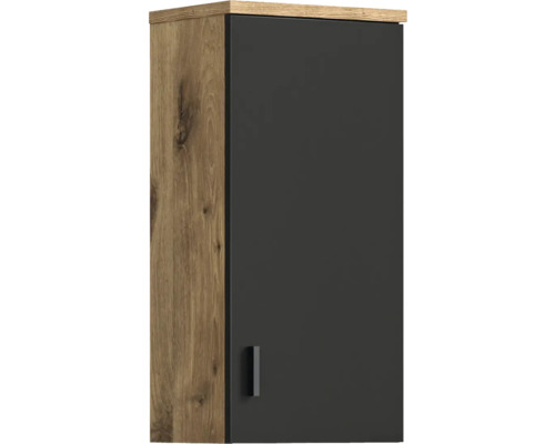 Armoire suspendue Xonox.home Grado lxhxp 37 x 75 cm x 25 cm couleur de façade gris / corps nox oak Armoire suspendue avec une porte et aspect bois