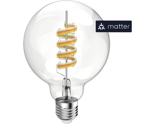 Lampe LED décorative avec filament et logo Matter