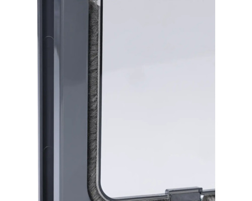 Vue détaillée d''un joint de porte gris