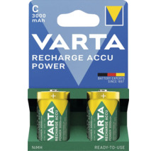 Varta Recharge Accu Power Pile C, 3000 mAh, lot de deux