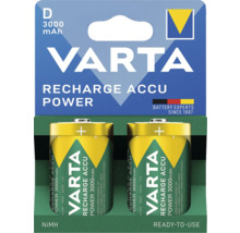 Varta Recharge Accu Power D 3000 mAh, deux piles rechargeables
