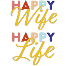 Graphique avec les textes Happy Wife et Happy Life