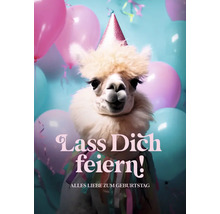 Postkarte Lass dich feiern zum Geburtstag 10,5x14,8 cm