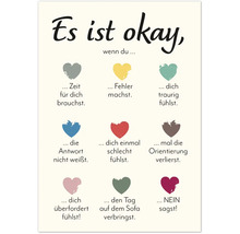 Poster C''est bon avec des cœurs et des dictons.