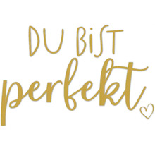 Schriftzug Du bist perfekt