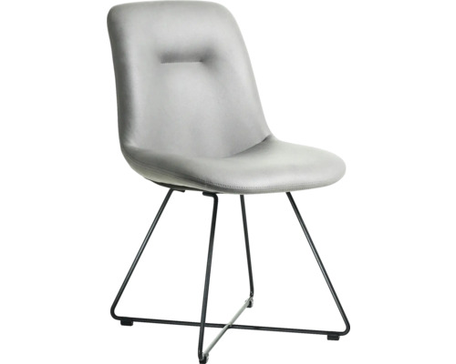 Gepolsterter Stuhl mit Metallbeinen
