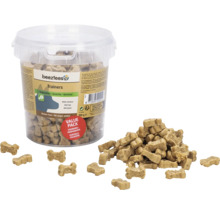 Beeztees Trainers friandises pour chiens dans un récipient avec des légumes et du poulet