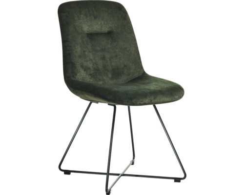 Gepolsterter Stuhl mit Metallbeinen
