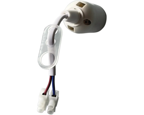 Douille de lampe avec câble de raccordement et bornes de connexion