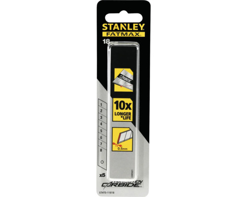 Lames de rechange Stanley Fatmax, 18 millimètres, 5 pièces