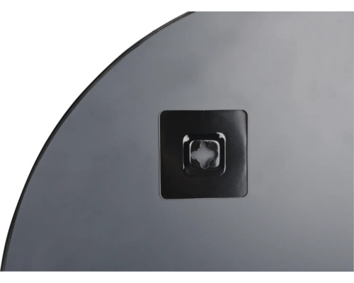 Vue détaillée du dos d''un miroir avec dispositif de suspension