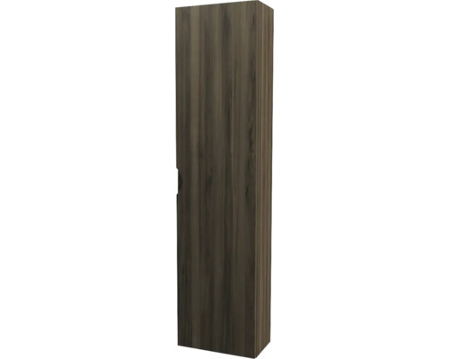 Armoire haute Baden Haus Kim lxhxp 35 x 140 cm x 20 cm couleur de façade noix décor bois mat 55824 Armoire haute étroite avec structure en bois