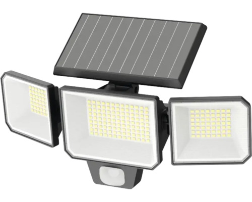 Projecteur solaire avec trois spots LED et détecteur de mouvement
