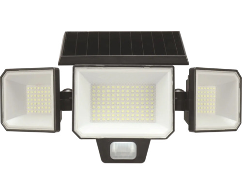 Projecteur solaire avec trois lampes et détecteur de mouvement