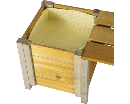 Hochbeet aus Holz mit Innenauskleidung