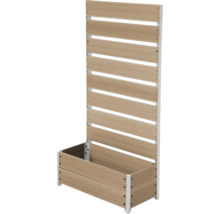 Pflanzkasten Blumenkasten mit Rankgitter Verbundwerkstoff 72 x 33 x 150,5 cm teak