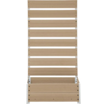 Pflanzkasten Blumenkasten mit Rankgitter Verbundwerkstoff 72 x 33 x 150,5 cm teak