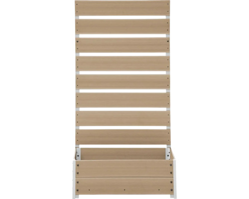 Jardinière surélevée en bois avec treillis