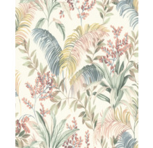 Tapete mit Blättern und Blüten