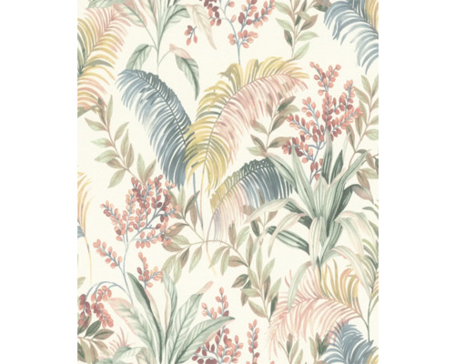 Tapete mit Blättern und Blüten