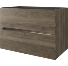 Waschtischunterschrank Baden Haus Kim BxHxT 80 x 55 cm x 45,6 cm Frontfarbe walnuss holzdekor matt 55982
