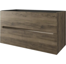 Waschtischunterschrank Baden Haus Kim BxHxT 100 x 55 cm x 45,6 cm Frontfarbe walnuss holzdekor matt 55986