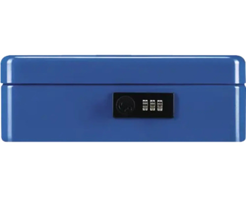 Blaue Geldkassette mit Zahlenschloss